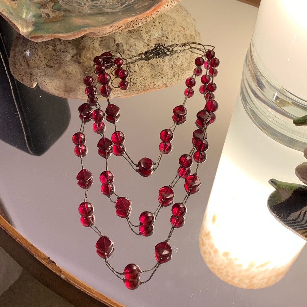 Multi strand necklace.